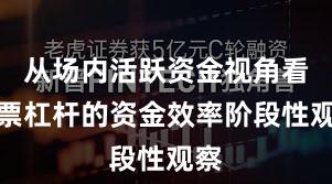 从场内活跃资金视角看股票杠杆的资金效率阶段性观察